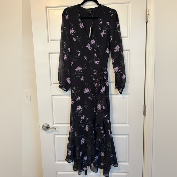 chinese dress ladies Mac Duggal 67942 Long Sleeve Formal Floral Dress main image 0